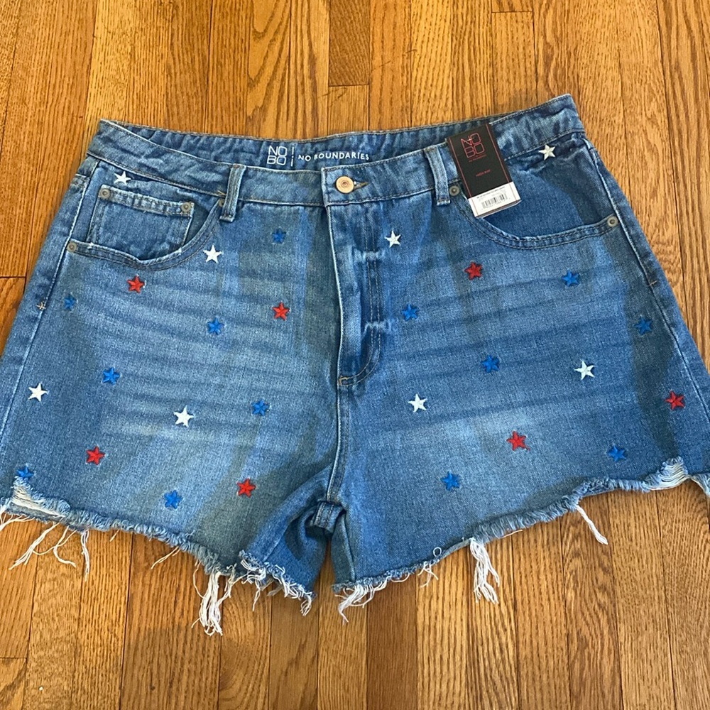Patriotic jean shorts
